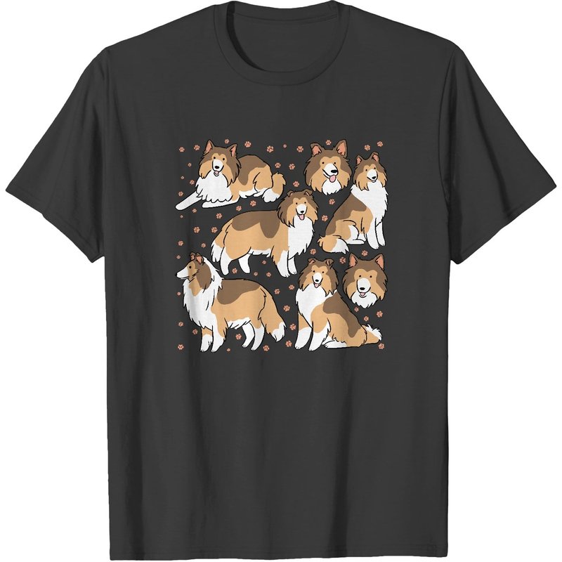 Rough Collie Rough Collie Illustration T-shirts — Mens T Shirts