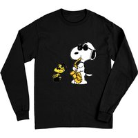 Joe Cool Playing Music - Snoopy - Long Sleeves — T-shirts pour hommes