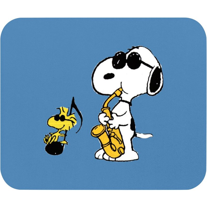 Joe Cool Playing Music - Snoopy - Mouse Pads — Tapis de souris et sous-mains