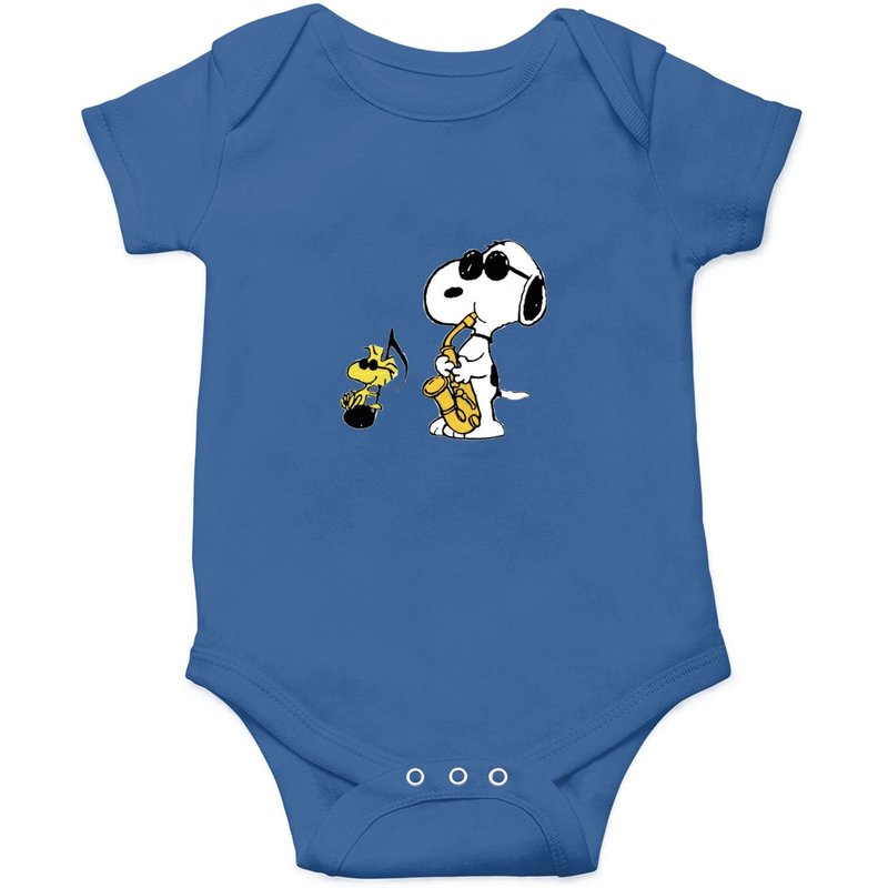 Joe Cool Playing Music - Snoopy - Onesies — Bodys bébé