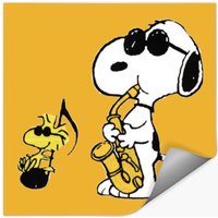 Joe Cool Playing Music - Snoopy - Stickers — Autocollants et stickers