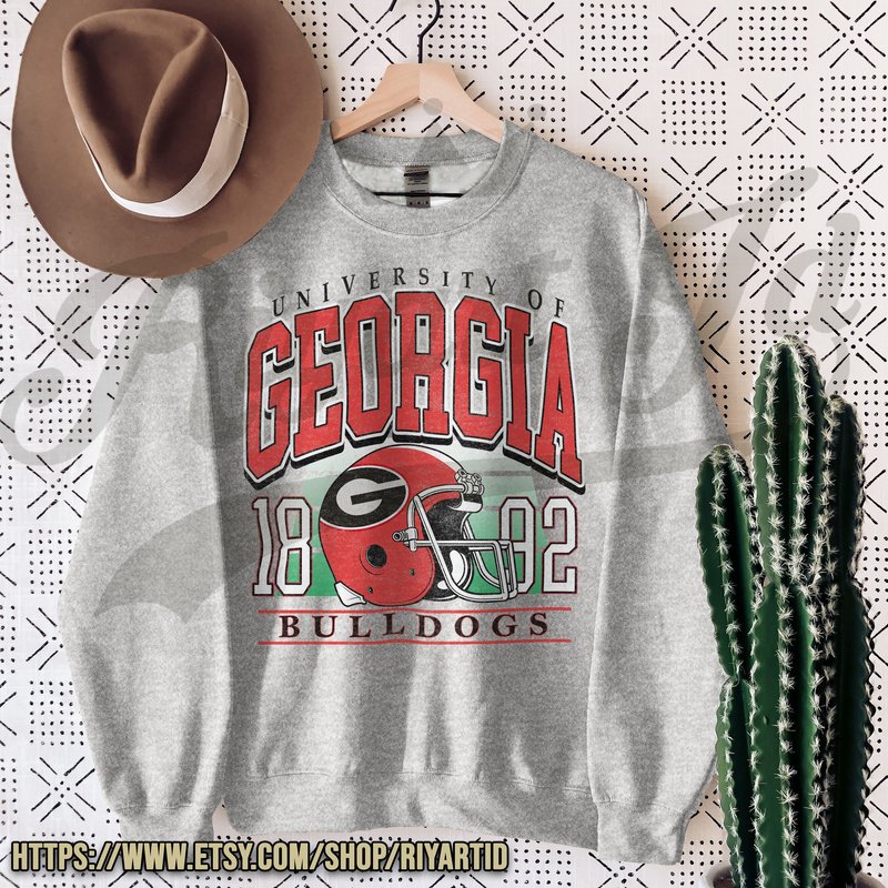 Vintage Georgia 1892 Crewneck Sweatshirt, Football Georgia 1892 Shirt — Sweats à capuche pour hommes
