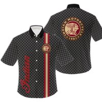 Funny Hawaiian Shirt - Motorcycle Design