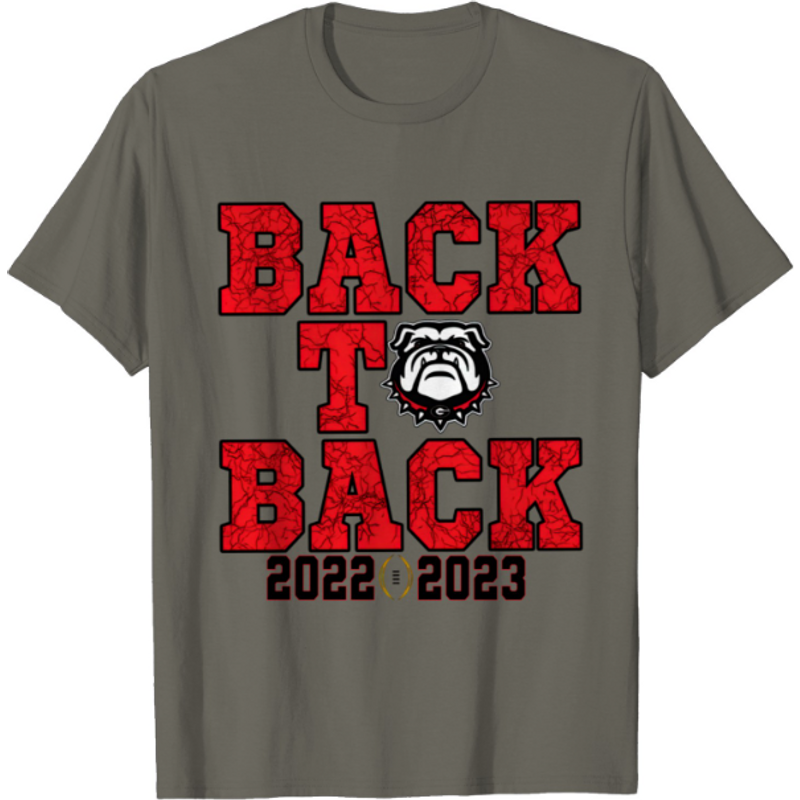 Georgia Bulldog Championship 2022 2023 Back To Back Champs Football Shirt — Mens T Shirts