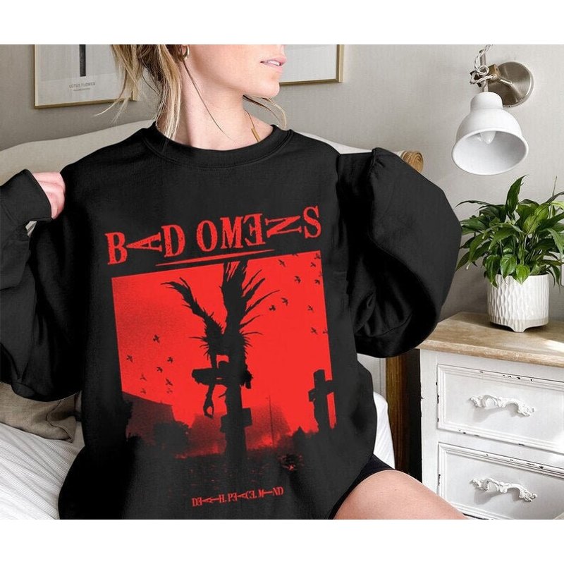 Bad Omens Band Shinigami 2023 Shirt, A Tour Of The Concrete Jungle Tour 2023 Shirt — Sweats à capuche pour hommes