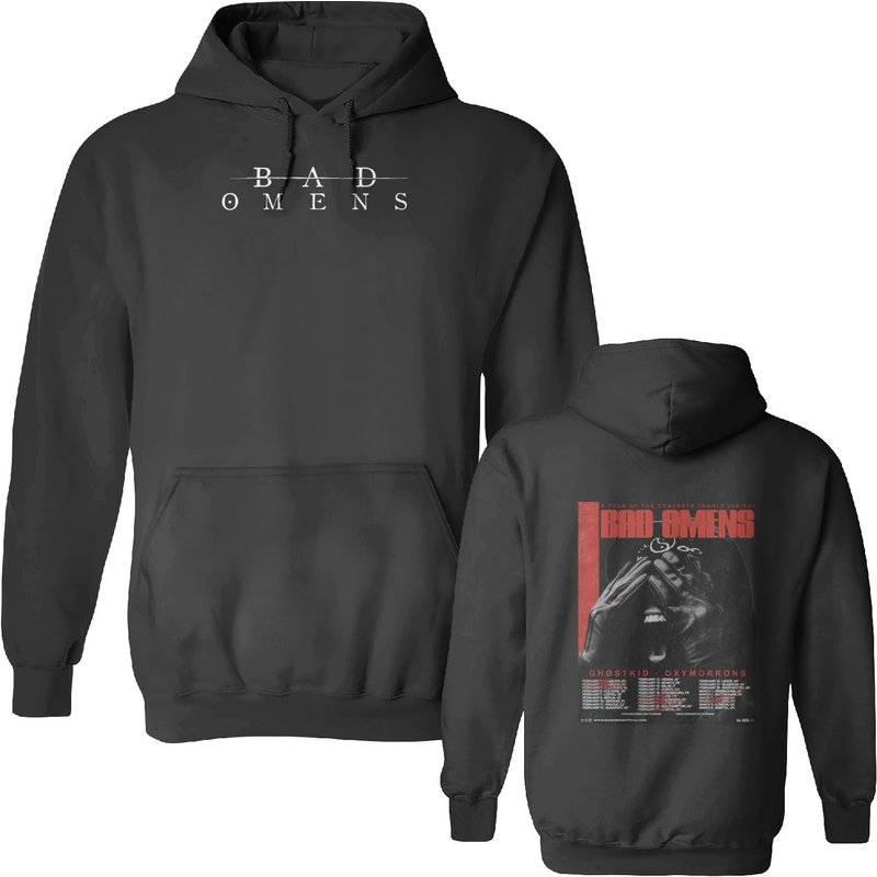 Bad Omens Band Shinigami 2023 Shirt, A Tour Of The Concrete Jungle Tour 2023 Hoodie — Sweats à capuche pour hommes