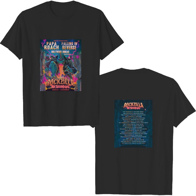 Rockzilla The Second Leg Tour 2023 Shirt, Rockzilla 2023 Tour Shirt — T-shirts pour hommes
