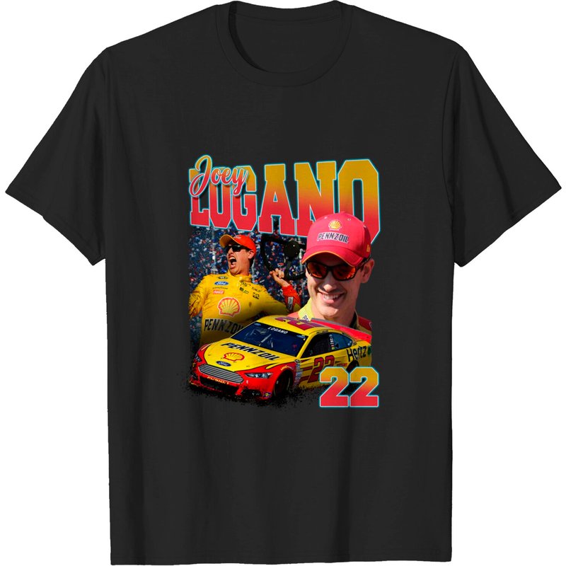Joey Logano Shirt Vintage 90s Grapic Tee Unisex Tshirt — T-shirts pour hommes