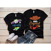 To Infinity And Beyond,couple Matching Shirts,family T-shirt, Valentines Days Gifts — T-shirts pour hommes