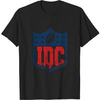 Idc Funny Football Tee Grey Graphic T-shirt