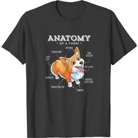 Anatomy Of A Corgi T-shirt Funny Corgis Dog Puppy Shirt T-shirts