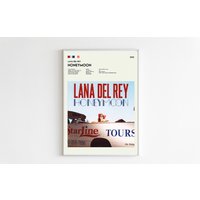 Minimalist Lana Del Rey Honeymoon Album Art Poster