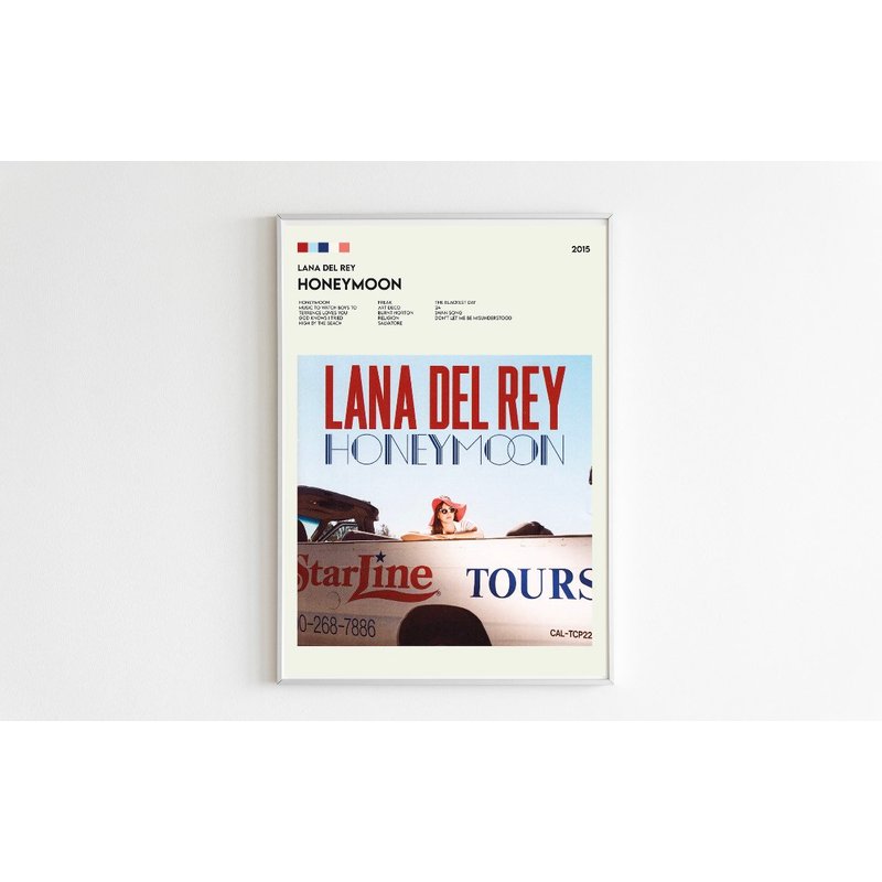 Minimalist Lana Del Rey Honeymoon Album Art Poster — Affiches et impressions