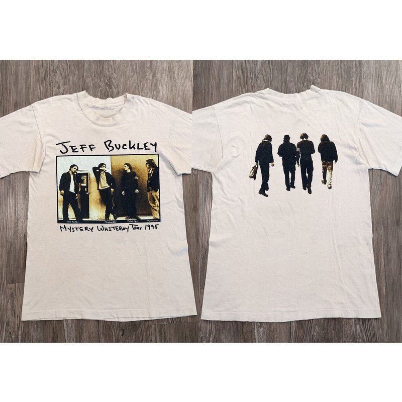 Both-sided 90s Jeff Buckley Unisex T-shirt, Jeff Buckley Mystery White Boy Tour 1995 T-shirt — T-shirts pour hommes