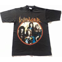 1989 Winger Debut Album Self-titled Oneita Power Tag Vintage T Shirt