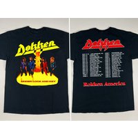 Dokken T-shirt, Dokken Under Lock And Key Tour 1985 Unisex T-shirt — Mens T Shirts