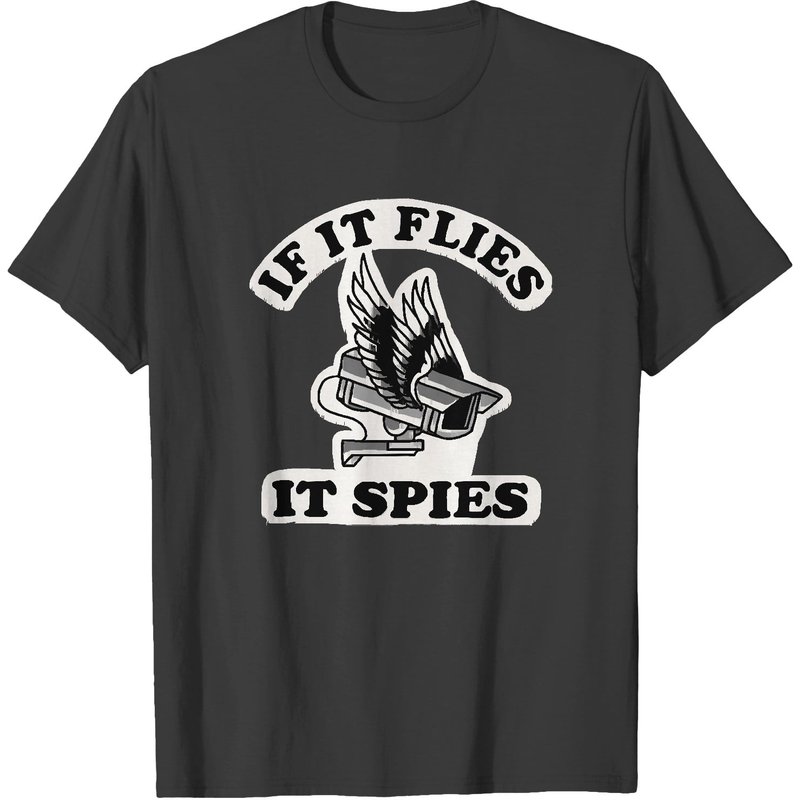 Camera If It Flies It Spies T-shirts — Mens T Shirts