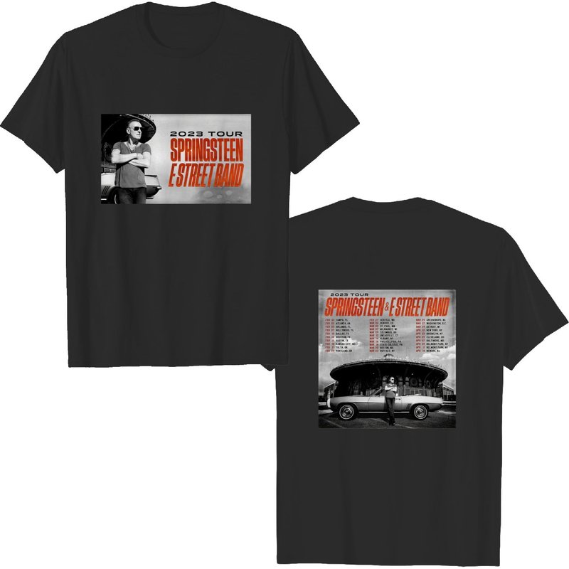Bruce Springsteen 2023 Tour Shirt, Springsteen N E Street Band Tour — T-shirts pour hommes