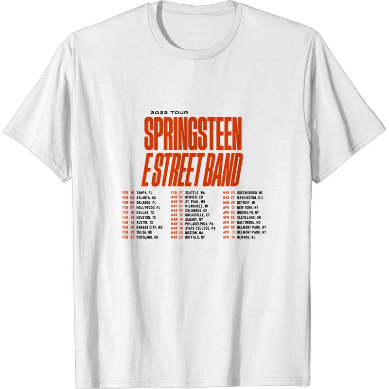 Bruce Springsteen E Street Band First 2023 Tour T Shirt — Mens T Shirts