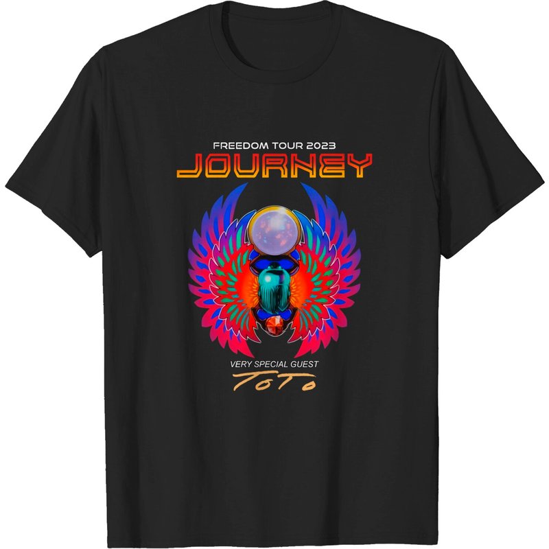 Journey 2023 Freedom Tour With Special Guest Toto Tour T Shirt — Mens T Shirts