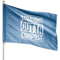Straight Outta Compost House Flags — Drapeaux décoratifs