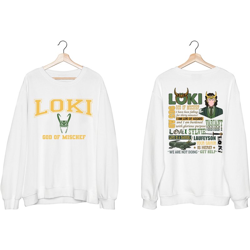 Loki Double Side Sweatshirt, God Of Mischief Sweatshirt