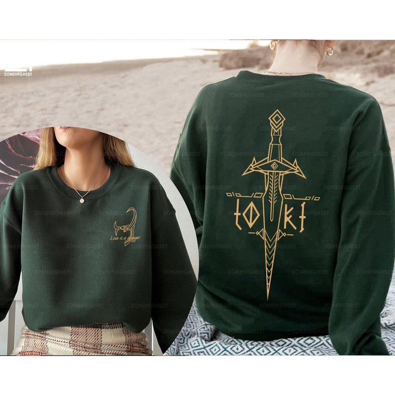 Love Is A Dagger Sweatshirt, Loki Helmet, Loki Sweater