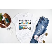 Battery Of Life A Teacher Shirt, Funny Teacher Shirt — T-shirts pour hommes
