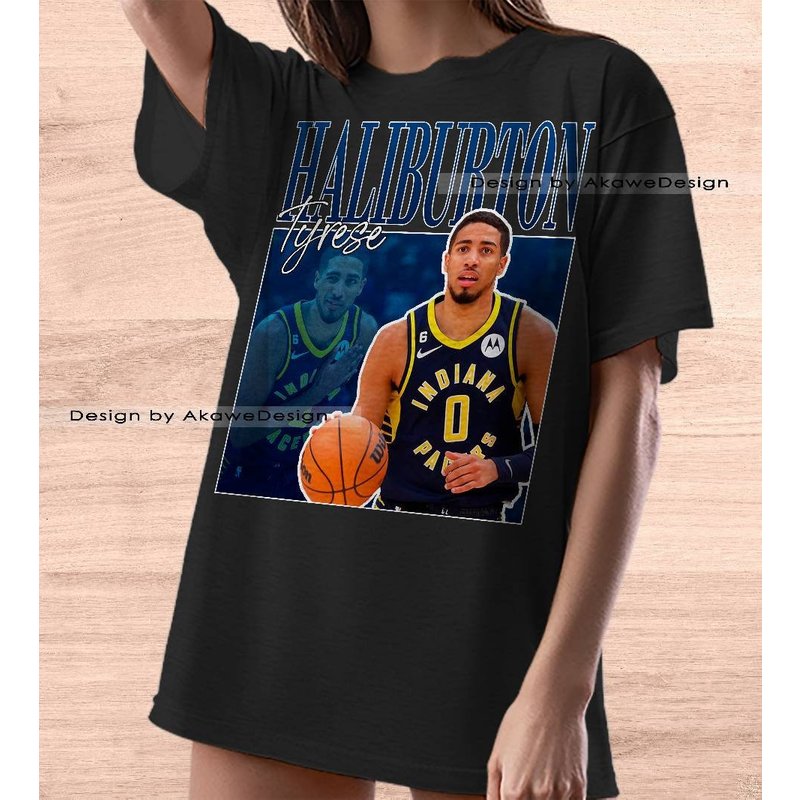 Limited Tyrese Haliburton Tshirt Tyrese Haliburton Shirt Vintage 90s Oversize Shirt — T-shirts pour hommes