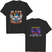 Blake Shelton T Shirt, Back To The Honky Tonk Tour 2023 Double Sided Shirt — T-shirts pour hommes