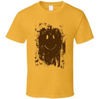 Muddy Smiley Face Forrest Gump Movie Replica T Shirt