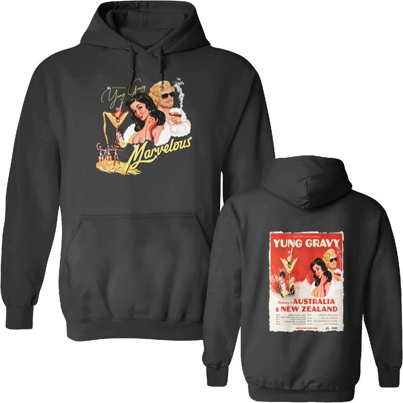 Yung Gravy Returning New Zealand And Australia 2023 Tour Hoodie — Sweats à capuche pour hommes