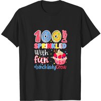 Happy 100th Day At School 100 Days Brighter 2023 Lunch Lady T-shirt