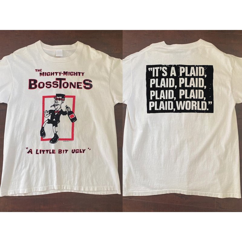 The Mighty Mighty Bosstones It's A Plaid World 1999 Tour T-shirt — T-shirts pour hommes