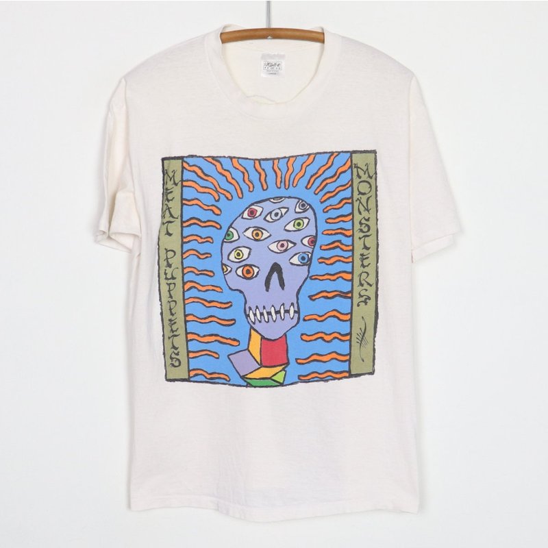 Vintage 1989 Meat Puppets Monsters Shirt — Mens T Shirts