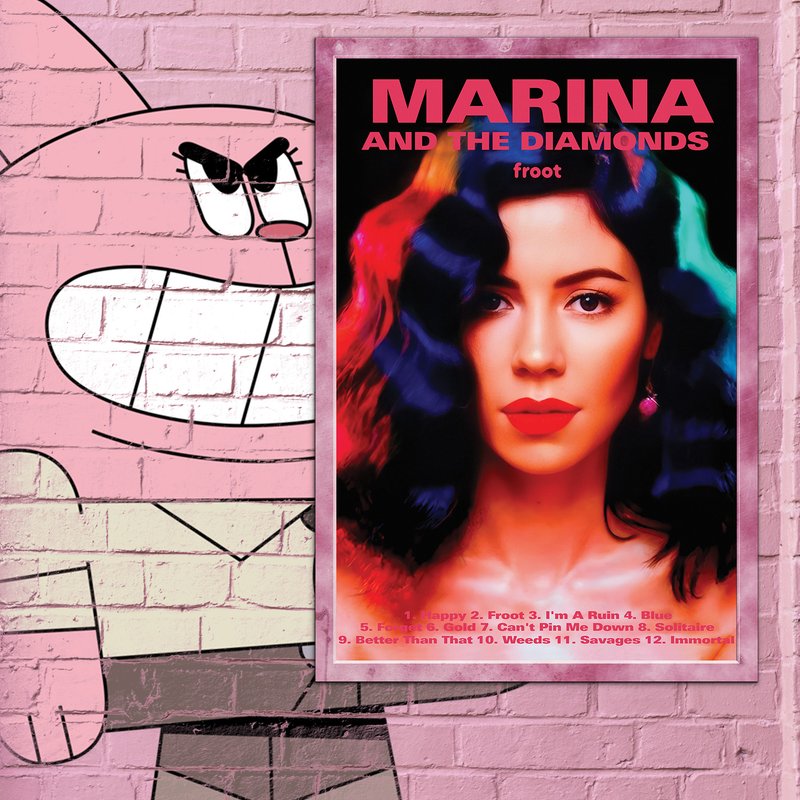 Marina And The Diamonds - Froot Album Premium Matte Vertical Poster