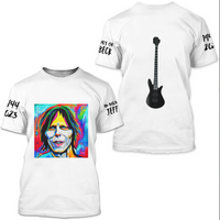 Digital Art In Memory Of Jeff Beck, Tribute To Jeff Beck 3d T-shirt