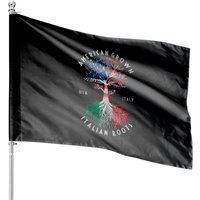 American Grown Italian Roots Italy Flag National House Flags — Drapeaux décoratifs