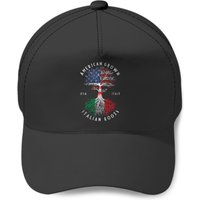 American Grown Italian Roots Italy Flag National Baseball Caps