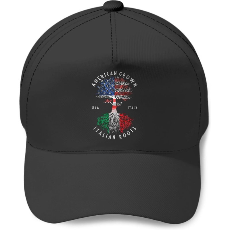 American Grown Italian Roots Italy Flag National Baseball Caps — Casquette de baseball