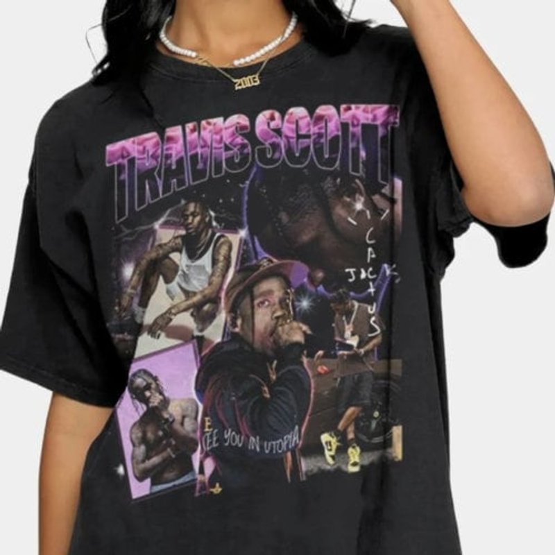 Travis Scott Rapper Vintage Graphic Tshirt