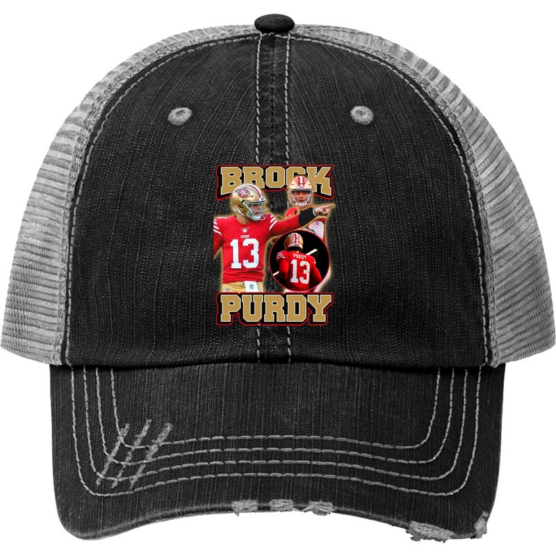 Brock Purdy Shirt, Vintage Brock Purdy Style Trucker Hats — Casquette de baseball