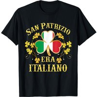 San Patrizio Era Italiano Funny St Patrick Was Italian Flag T-shirt