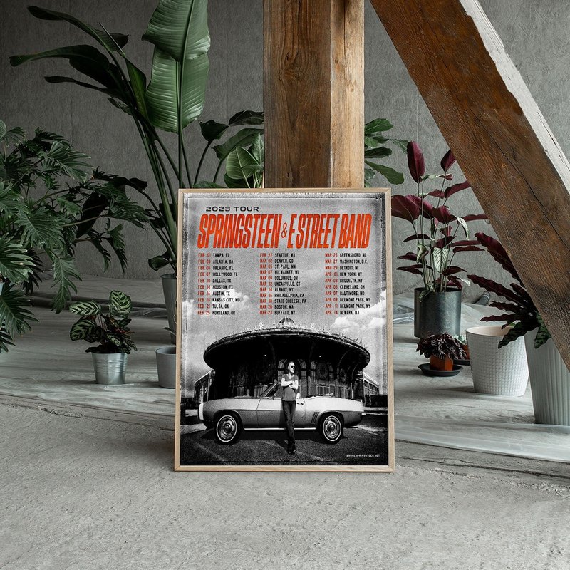 2023 Bruce Springsteen And The E Street Band Tour Poster — Affiches et impressions