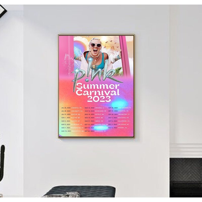 Poster Tour Music Pink Summer Carnival 2023 Tour Poster — Affiches et impressions