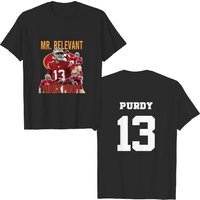 Brock Purdy #13 Mr. Relevant Red Home Play Off Football T-shirt Um N.w.t