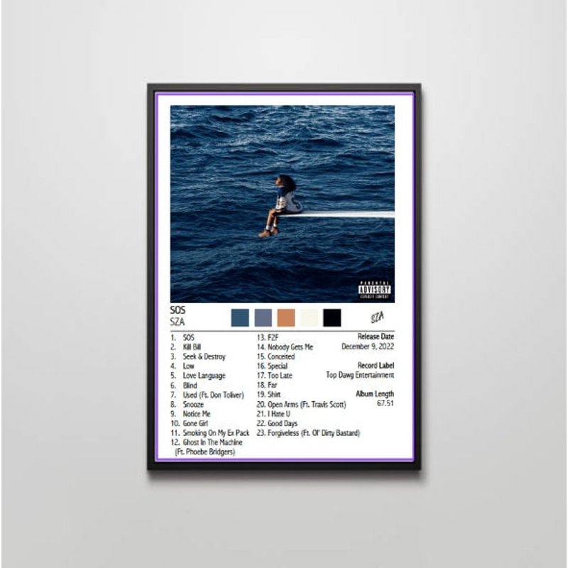 Sos | Sza Album Cover Poster — Affiches et impressions