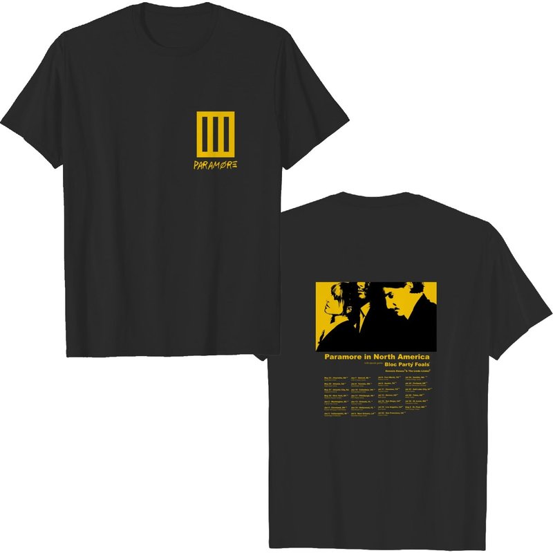 Paramore 2023 Tour 2 Sided Shirt, Paramore In North America Tour Fan Merch