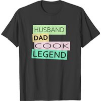 Husband Dad Cook Cook Funny Husband Dad Legend Cute Father's Day Dad Gift T-shirts — Mens T Shirts