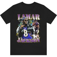 Lamar Jackson 90s Style Vintage Bootleg Tee Graphic T-shirt